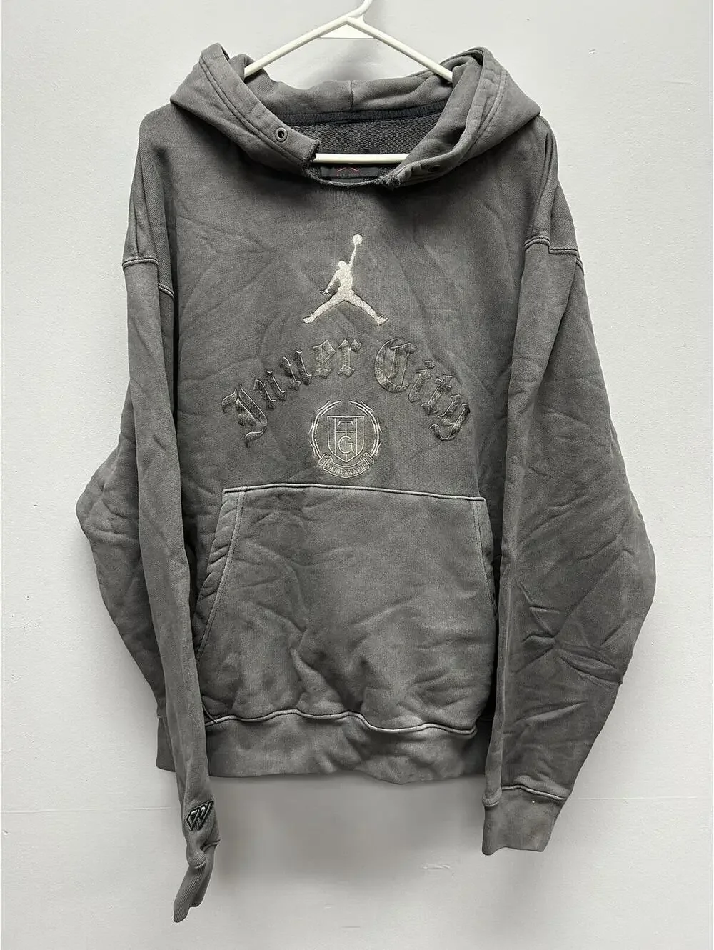 Jordan Inner City Gray Hooded Sweatshirt Hoodie